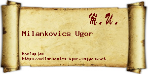 Milankovics Ugor névjegykártya